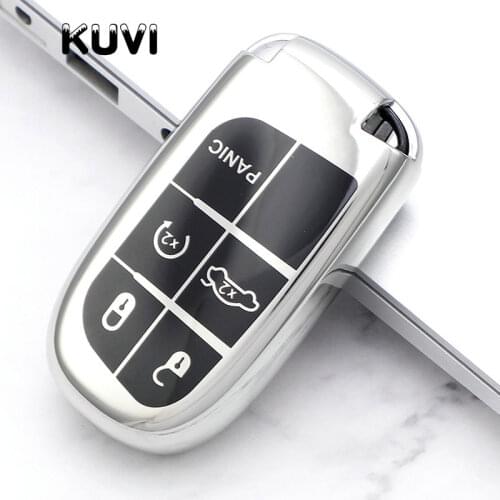 Soft TPU Car Remote Key Case Cover For Jeep Grand Cherokee Chrysler 300C Renegade FIAT Freemont Dodge Ram 1500 Challenger Dart
