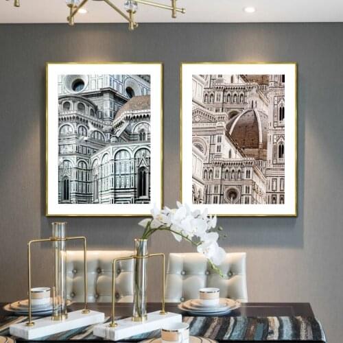 Ancient European Style Castle Architecture Wall Art Paintings Canvas Posters And Prints Landscape Pictures for Home Living Room