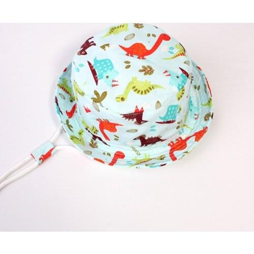 New Beautiful Cartoon Dinasour Fish Baby Sun Hat Boys Caps Bucket Hat for Girls cotton baby basin hat Cap for Kids Sun Hat Caps
