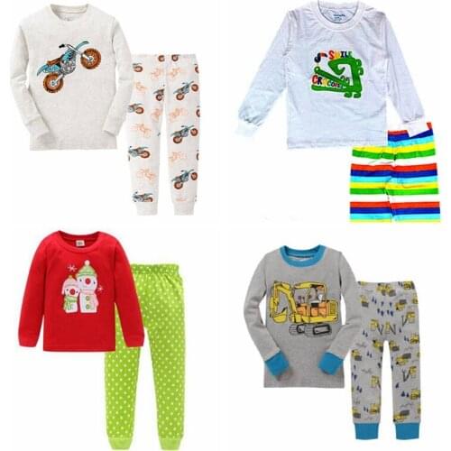 New Children Pajamas Suit Boys Pijama Sleepwear Baby Boy Clothing Bottom T-Shirts Kids Pyjamas Home Sport Suit Clothes Nightwear