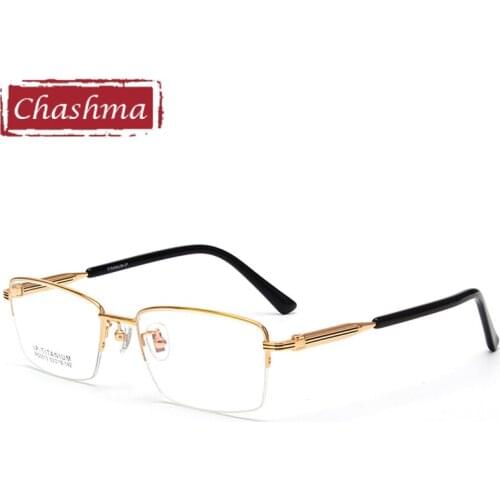 Chashma Gentlemen Pure Titanium Eyewear Top Quality Prescription Optical Frame Fashion Glasses Spectacles Anti Blue Ray Glass