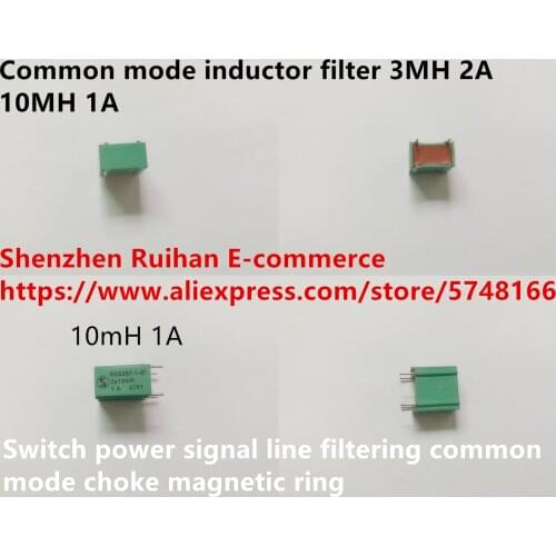 Original new 100% common mode inductor filter 3MH 2A 10MH 1A switch power signal line filtering common mode choke magnetic ring
