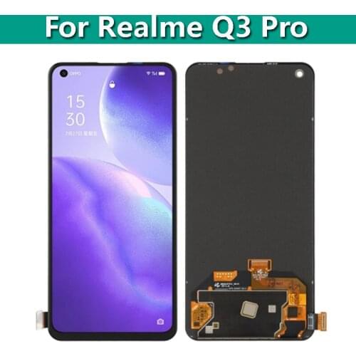 Original AMOLED LCD Display Touch Screen Digitizer Assembly 6.43" For Realme Q3 Pro Replacement Parts