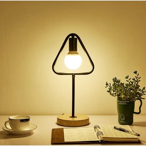 Ouxean Geometric Shape Personality Table Lamp E27(Without Bulb) Triangle for Bedroom Living Room Home Art Display Cafe Studio