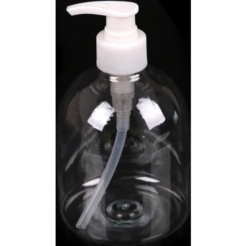 Hand Pump 500ml Plastic Bathroom Hotel Liquid Soap Dispenser Clear Make Up Shampoo Lotion Containers Cleanser Bottles