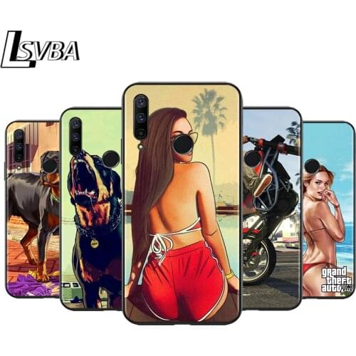 Anti-Fall Soft Black Cover Grand Theft Auto GTA V For Huawei Honor 10i 10 8S 8C 8X 8A 8 7S 7A 7C Pro Phone Case