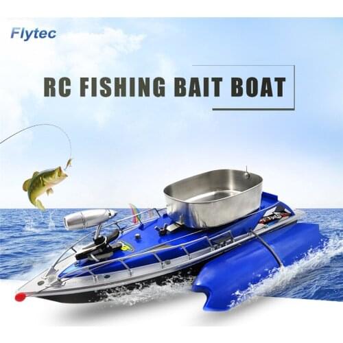 Flytec 3 Generations RC Boat Electric Fishing Bait Remote Control 300m Fish Finder Ship Model With Searchlight Toys for Kids