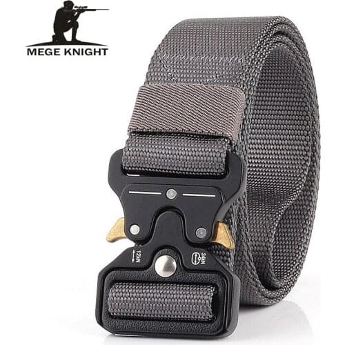 MEGE Tactical Belt Heavy Duty Camping Climbing Training Waist Belt Sports Men Military Army Adjustable Waistband Quick Release