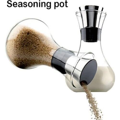 Hot Sale Glass Pepper Mill Manual Grinder Seasoning Pot Spice Salt Sugar Bean Mills Kitchen Cooking Tools 1 Piece