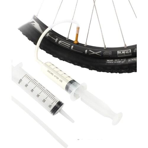 Mountain Road Bicycle Vacuum Tire Tube Repair Refilling Filling Fluid Tool Hose Syringe Set Portable Bike Tools