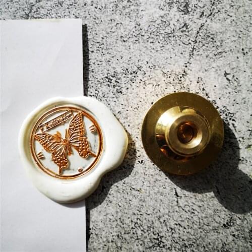 Butterfly seal wax stamp head of Retro Wood Stamp Sealing Wax Seal Stamp Wedding Decorative sealing Stamp wax seals
