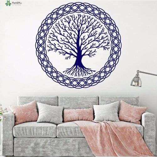 YOYOYU Vinyl Wall Decal Tree of Life Complex pattern Family Celtic Style Living Room Home Decoration Stickers FD212