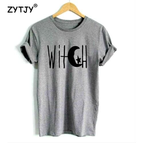 Witch Crescent Moon and Star Print Women tshirt Casual Cotton Hipster Funny t shirt For Girl Top Tee Tumblr Drop Ship BA-127