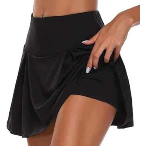 Women Skirt High Waist Solid Professional Sports Fitness Running Short Skirt Girl A-line Tennis Mini Skirts Female Bottom