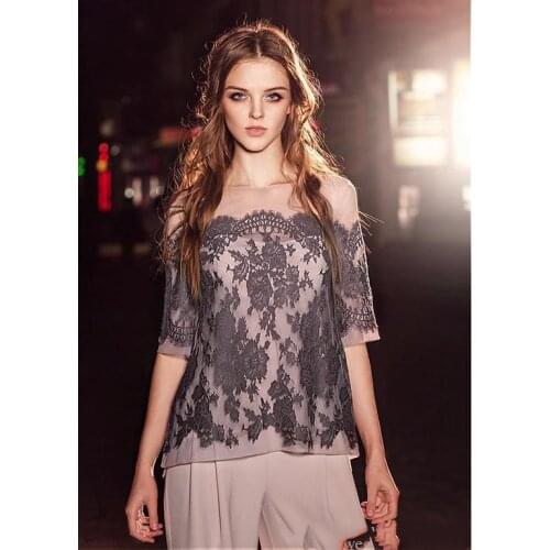 Stylish Lace Mother Of The Bride Pant Suits With Half Sleeves Bateau Neck Wedding Guest Dress Chiffon Plus Size Mothers Groom Dr