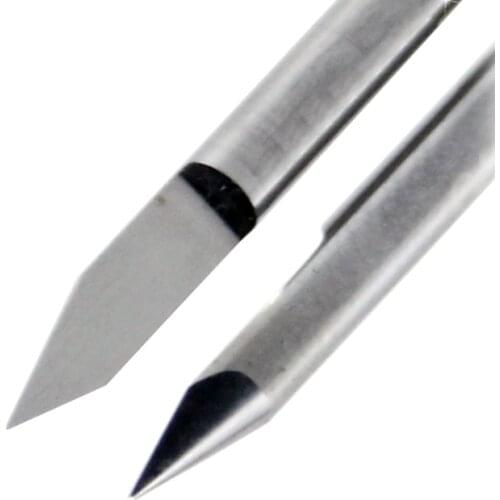 10pcs New Carbide PCB CNC Engraving Machine Router V Bits 40 Degree 0.3mm HUHAO # J3.4003-Tools From Factory