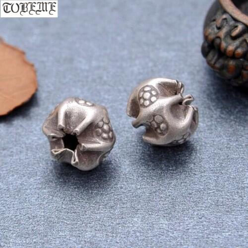 100% 925 silver jewelry beads Thailand silver Flower Beads jewelry findings Good luck Beads DIY Bracelet