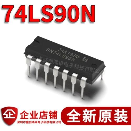 100% New&original 74LS90 HD74LS90P SN74LS90N DIP14 In Stock (5pcs/lot)