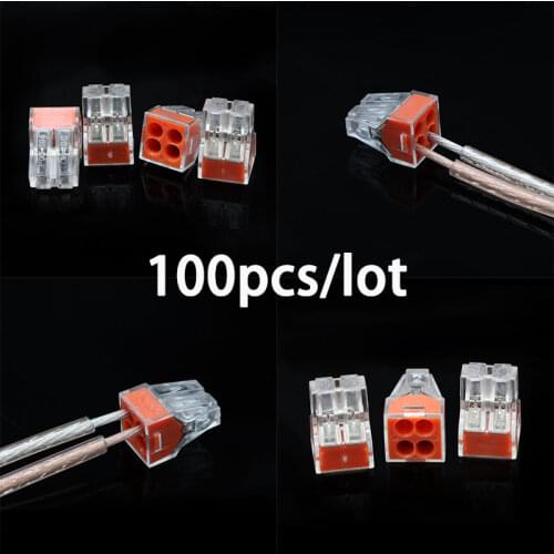 100PCS Quick Wiring Terminal Four-hole Quick Wiring Hard Wiring Terminal PCT-104