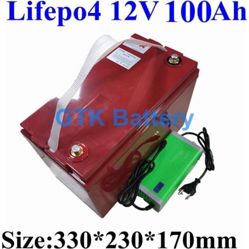 12V 100AH LIFEPO4 (Lithium Iron Phosphate) BATTERY FOR solar and WIND POWER STORAGE UPS Yacht Golf Car motor battery +charger