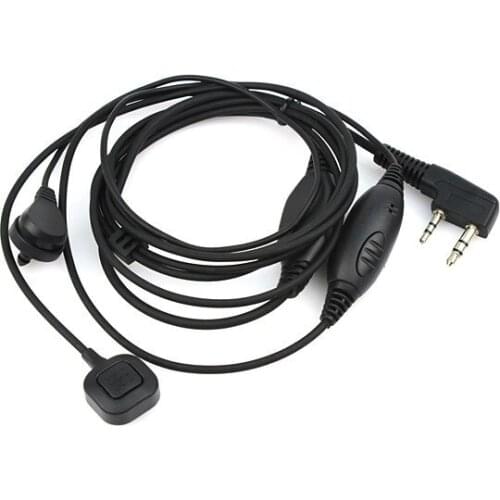 2-Pin Covert Acoustic Tube Earpiece MIC Finger PTT for kenwood BAOFENG UV-5R BF-888S QUANSHENG TG-UV2 PUXING PX-777 PX-888
