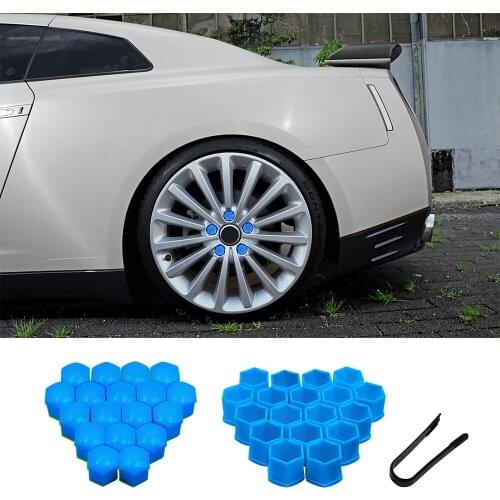 20pcs Car Wheel Nut Bolt Head Cover Cap Water Proof Protective Bolt Caps Exterior Decoration Protecting Bolt Rims 17mm 19mm 21mm
