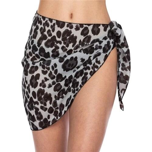 2021 Sexy Women Bikini Swimwear Cover Up Wrap Hip See-through Beach Wear Skirt Printing/solid Color Bikinis Cover-ups Skirts