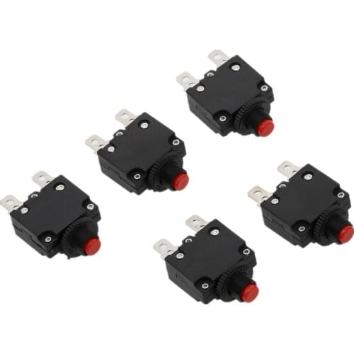 5Pcs 2A 3A 5A 6A 7A 8A 10A 15A 20A 25A 30A Circuit Breaker Overload Protector Switch Fuse