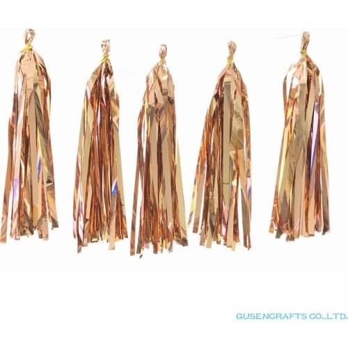 14inch 35cm 5pcs rose gold Colorful Tissue Paper Tassels Party Wedding Decor Garland Buntings Pompom Tassle