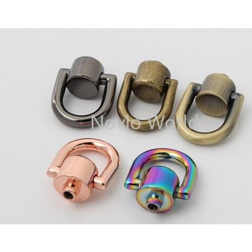 50 pieces 9 colors10mm 11mm 3/8" inner new arrive products metal hanger connector for chains purse handbag accessories