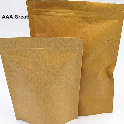AAA Great Sample Zipper Bags Top Seal Kraft Paper Stand Up Bags Party Food Gifts Packaging Aluminum Foil Pouches 1pc Grain Candy