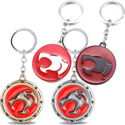 Anime Cartoon Thundercats Keyring Metal Keychain Toy Car Key Holder Chaveiro Accessories Souvenirs Jewelry Gift For Men Women