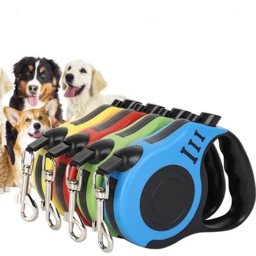 Automatic Durable Dog Leash Retractable Nylon Dog Lead Extending Puppy Walking Running Leads for Small Medium Dogs Pet Supplies