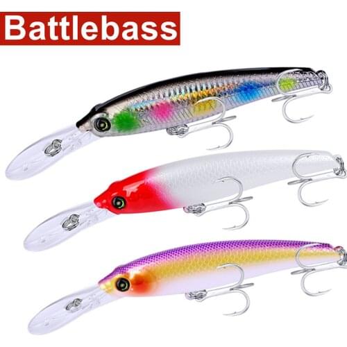 BATTLEBASS 2021 NEW 1pc/Lot Fishing lure 46.5g-1.64oz Minnow Lures with 2/0# Hooks 10 color Fishing Bait 19.5cm-7.68" Hard Bait