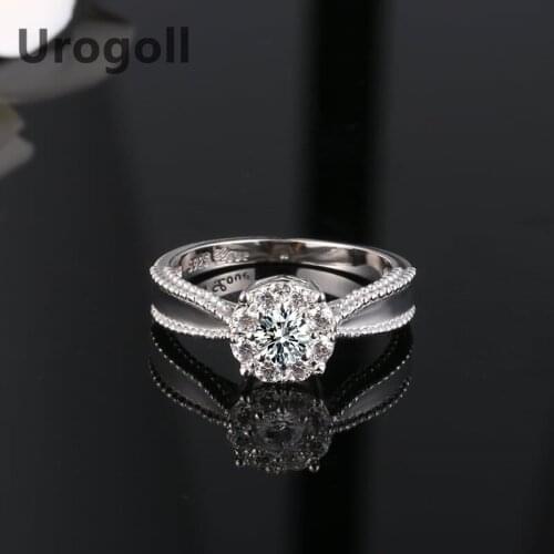 Noble Women Rings Really 100% 925 Sterling Silver Ring Jewelry Accessories Crystal Zircon Rings Gift For Lady Girl Birthday