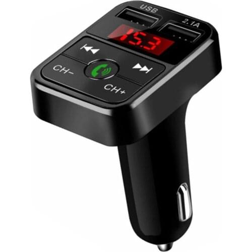 Bluetooth Car FM Transmitter Wireless Radio Adapter USB Charger MP3 Player The Screen Can Display Frequency