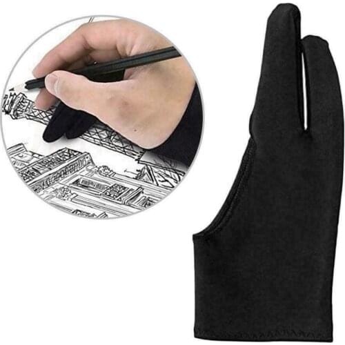 Black Red 2 Finger Anti-Fouling,Both For Right And M Glove Black Left Tablet For Any Artist Drawing Graphics L Drawing S Ha X2S3