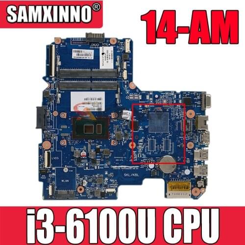 For HP 14-AM Series Laptop Motherboard With i3-6100u CPU 860458-601 860458-501 DDR4 6050A2822501-MB 100% Tested Fast Ship