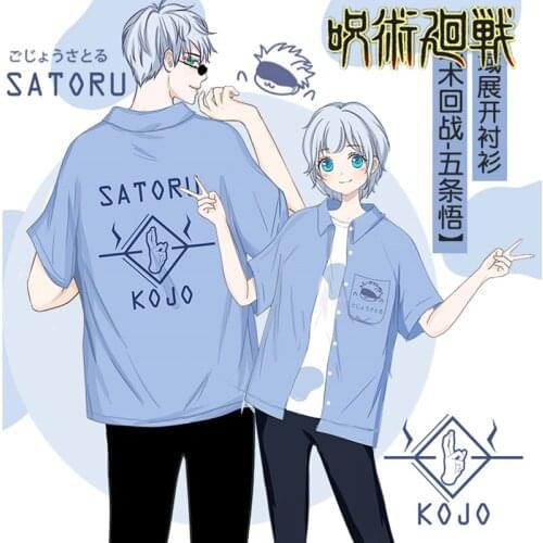 Jujutsu Kaisen Jujutsu Kai Gojo Satoru i shirt men streetwear Anime japanese kawaii white t shirt top tees couple clothes