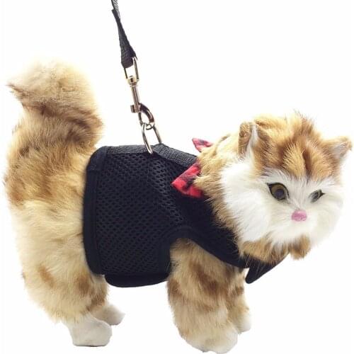 Gomaomi Soft Mesh Hamster Rabbits Harness With Leash Ferret Guinea Pig Small Animal Pet Walking Lead