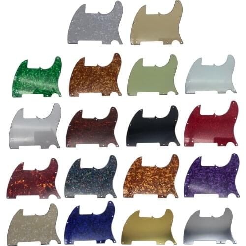 Kaish 8 Holes Tele Telecaster Blank Pickguard Scratch Plates with screws for Esquire Various Colors