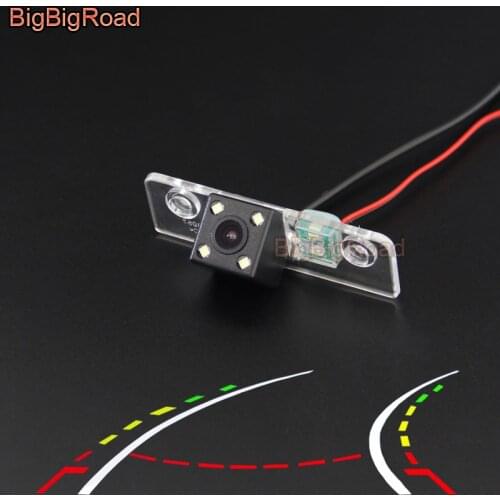 BigBigRoad Car Intelligent Dynamic Trajectory Tracks Rear View Camera For Skoda Octavia Mk2 2008 -2012 2013 Octavia5 Octavia A5