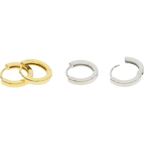 Classic simple women jewelry cheap high quality polished hoop huggie mini small hoops gold silver color minimal circle earring