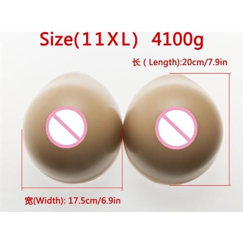 Brown Huge Cup Artificial Breast 4100g/Pair Silicone Breast Forms False Breasts Enhancer Shemale Crossdresser Silicone Boobs