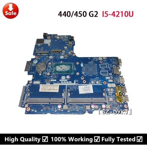 For HP Probook 450 G2 440 G2 Laptop motherboard I5-4210U ZPL40/ZPL50/LPL70 DDR3 768146-001 768146-601 768146-501 Mainboard