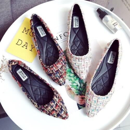 Colorful flock shallow flats loafers women casual single shoes big size 34-44 all-match flat mules creepers ladies moccasins