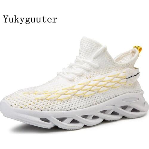 Men Running Shoes Sports Sneakers Flats Breathable Light Weight Mesh Summer Walking Man Athletic Lace Up Platform Comfortable