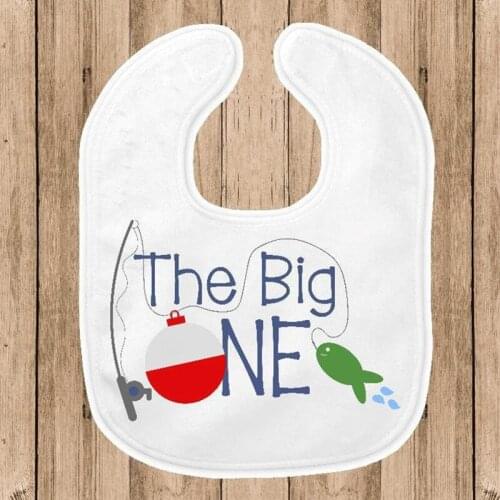 The big one bib fish Gone Fishing Little Fisherman Themed boy girl 1st first year old birthday party decoration gift Photo props
