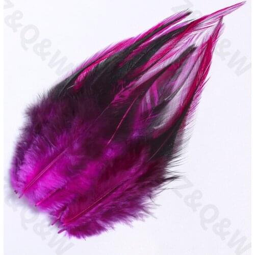 Natural 5-6 inches (12-15CM) silver tip feathers dyed plum red 100PCS DIY craft jewelry earrings decoration accessories