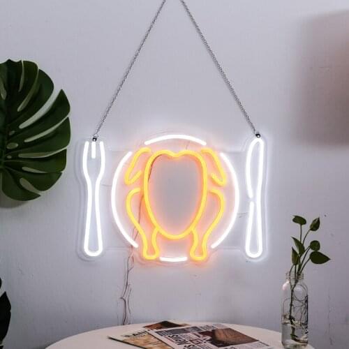 Custom Dinner Neon Sign Wall Lights Party Wedding Shop Window Restaurant Birthday Decoration